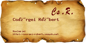 Csörgei Róbert névjegykártya