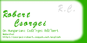 robert csorgei business card